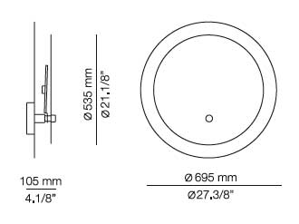 Medidas Eclipsi Ø69,5cm.